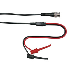 Coaxkabel 1M - Bnc Mannelijk + 2 Miniatuur Klemtestpennen