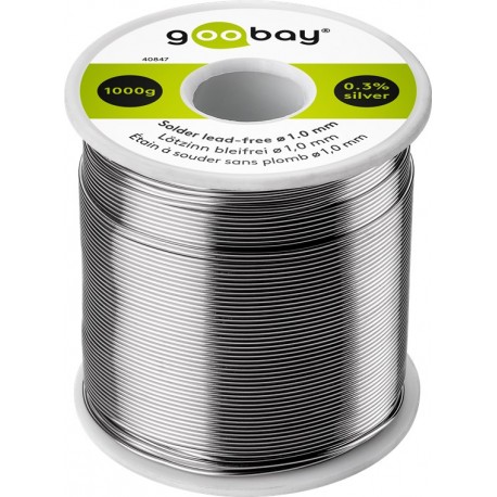 Goobay soldeertin 1mm 1000gram loodvrij met zilver