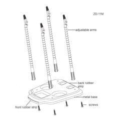 Soldeerbout-shop ZD-11M helpende hand 4-voudig