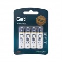 Geti LR6 AA 1.5V Alkaline batterijen set van 4