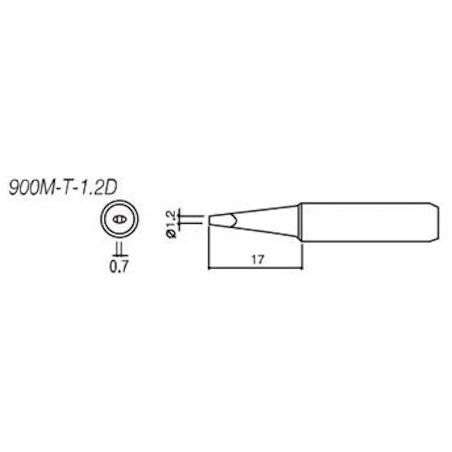 PCWork 900M-T-1.2D soldeerpunt 1.2mm