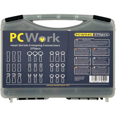 PCWork PCW04C AMP-kabelschoenen assortiment met kirmpkous 270-delig