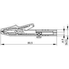 Hirschmann AK2S Krokodillenklem rood