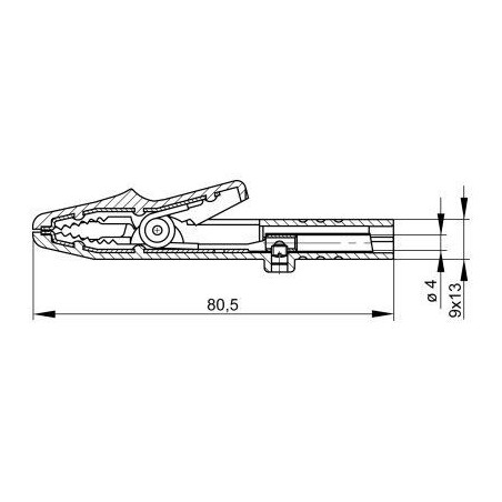 Hirschmann AK2S Krokodillenklem rood