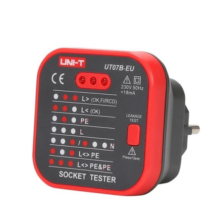 UNI-T UT07B-EU Teststekker met aardlektest