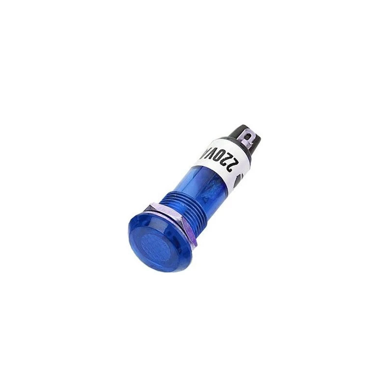 Soldeerbout-shop Signaallamp rond 10mm 220V Blauw