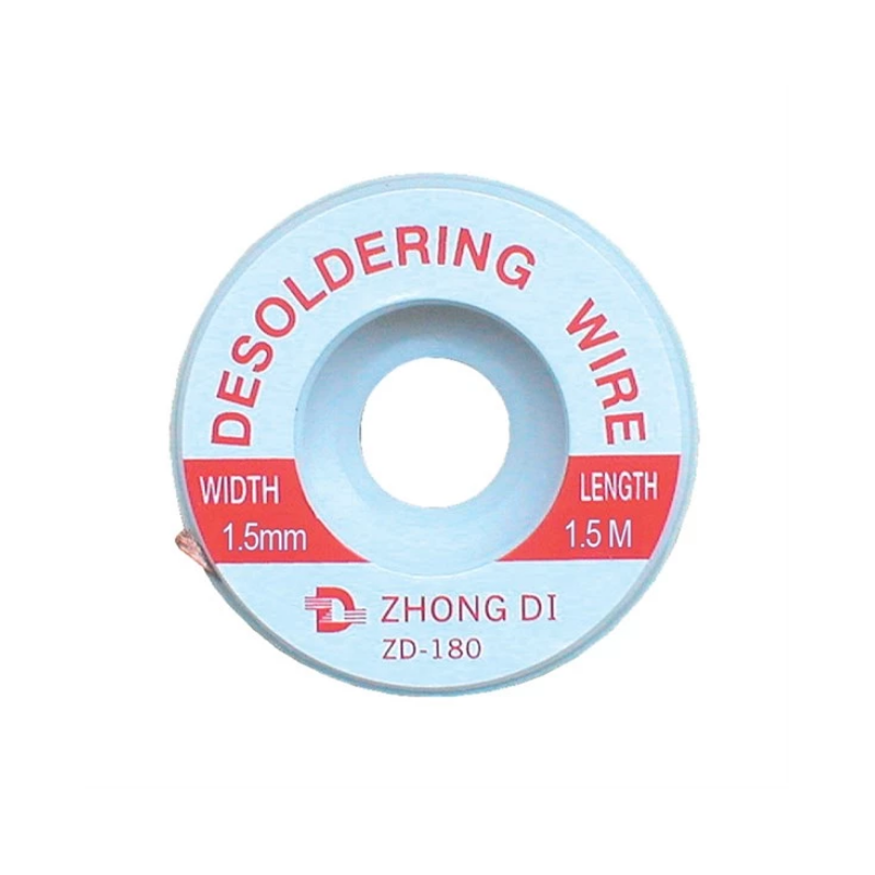 Soldeerbout-shop ZD-180 desoldeerlint 1,5m 1,5mm Soldeerbout-shop ZD-180 desoldeerlint 1,5m 1,5mm