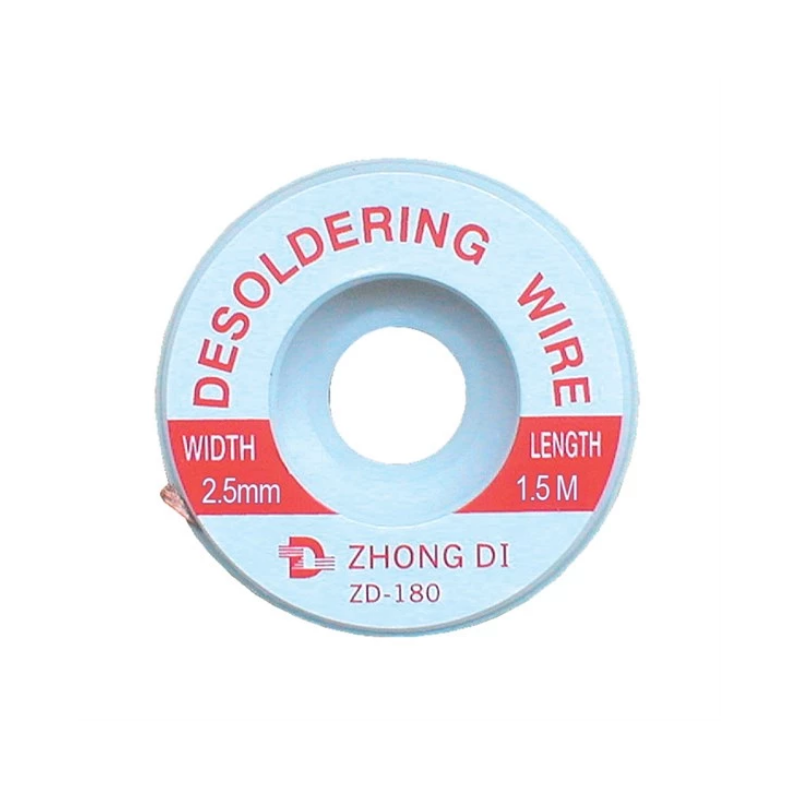 Soldeerbout-shop ZD-180 desoldeerlint 1,5m 2,5mm Soldeerbout-shop ZD-180 desoldeerlint 1,5m 2,5mm