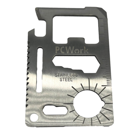 PCWork PCW08D 11-in-1 mini multitool RVS