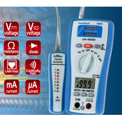 PeakTech 3365 Digitale multimeter met netwerkkabeltester