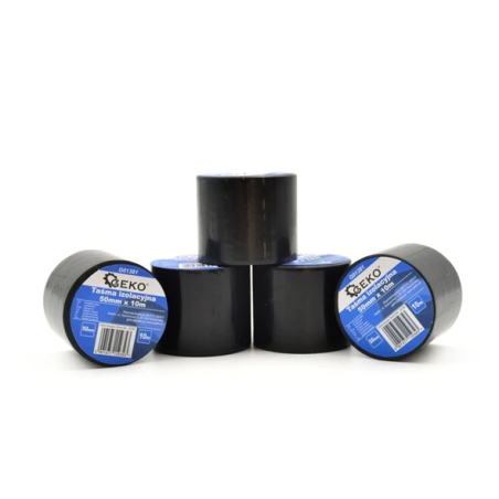 GEKO G01381 Isolatietape 50mm x 10m zwart | Soldeerbout-shop.nl