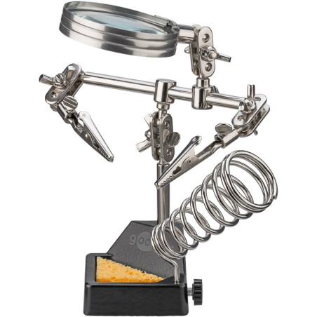 Goobay 76560 Derde hand met vergrootglas en soldeerbouthouder