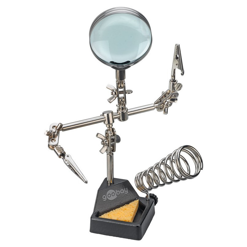 Goobay 76560 Derde hand met vergrootglas en soldeerbouthouder