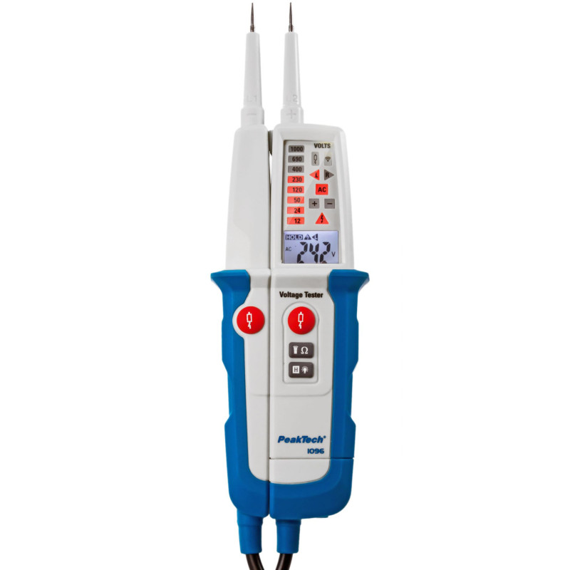 PeakTech 1096 Duspol spanningsmeter 12 tot 1000V AC & DC PeakTech 1096 Duspol spanningsmeter 12 tot 1000V AC & DC