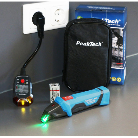 PeakTech 3432 Zekeringzoeker met RCD-tester
