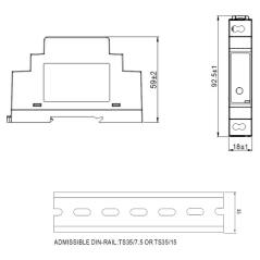 PCEnergy PCE15-24-0,63-DIN-S DC voeding DIN-rail 24V 0,63A 15W