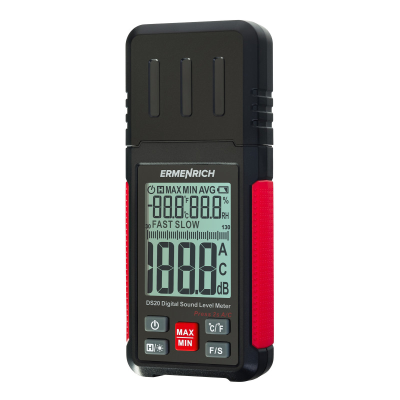 Ermenrich DS20 Digitale Decibel Geluidsniveaumeter
