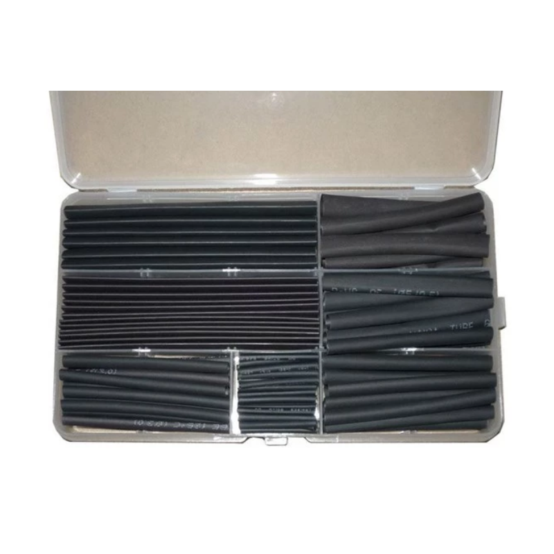 Soldeerbout-shop krimpkous assortiment 140-delig zwart Soldeerbout-shop krimpkous assortiment 140-delig zwart