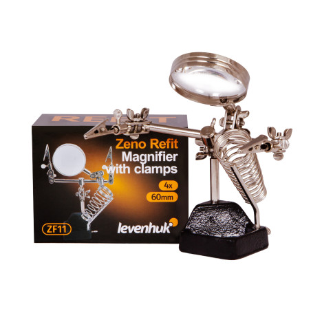 Levenhuk ZF11 Derde hand met vergrootglas en soldeerbouthouder