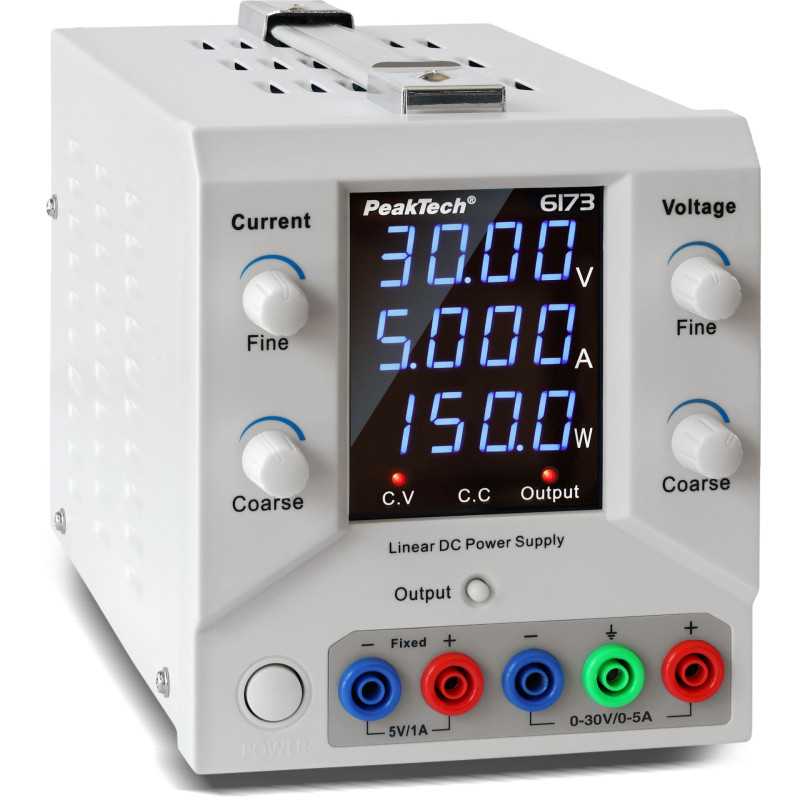 PeakTech 6173 Labvoeding 0-30VDC & 0-5A met USB PeakTech 6173 Labvoeding 0-30VDC & 0-5A met USB