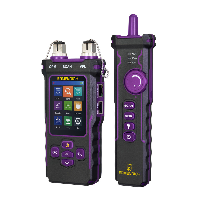 Ermenrich NP60 NetGeeks Glasvezel- & netwerkkabeltester en kabelzoeker (paars) Ermenrich NP60 NetGeeks Glasvezel- & netwerkkabeltester en kabelzoeker (paars)