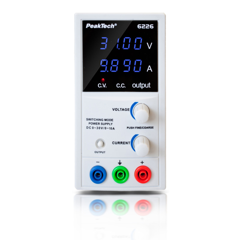 PeakTech 6226 Labvoeding 0-30VDC & 0-10A