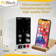 PCWork PCW07C Laboratoriumvoeding 0-30VDC & 0-5A |  Soldeerbout-shop.nl