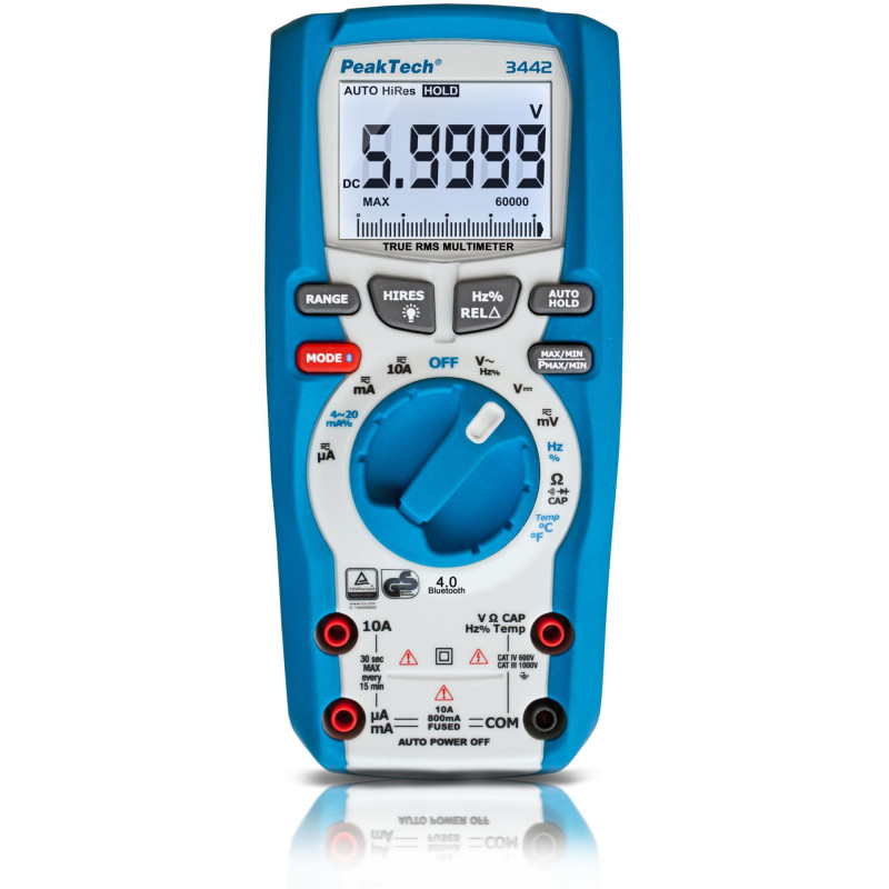 PeakTech 3442 Digitale multimeter met Bluetooth