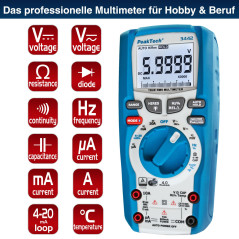 PeakTech 3442 Digitale multimeter met Bluetooth