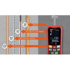 UNI-T UT387LM Wanddetector, leidingzoeker en afstandsmeter