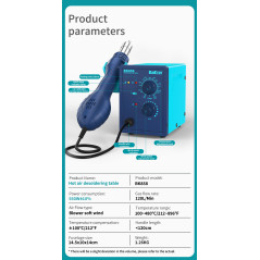 Bakon BK858 hetelucht SMD soldeerstation 550Watt | Soldeerbout-shop.nl