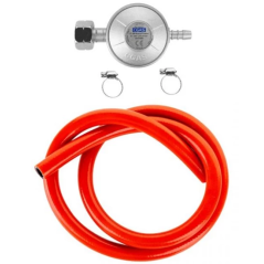 TEESAA TSA0094 CGAS C31-37L Gasdrukregelaar 37mBar met gasslang | Soldeerbout-shop.nl