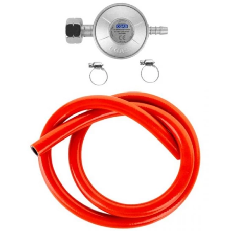 TEESAA TSA0094 CGAS C31-37L Gasdrukregelaar 37mBar met gasslang | Soldeerbout-shop.nl