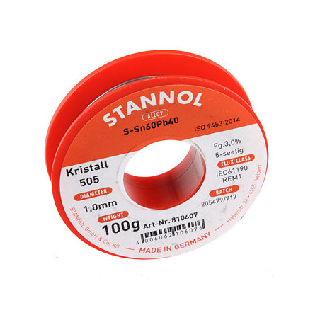 Stannol Kristall 505 810622 soldeertin 0,7mm 100gram | Soldeerbout-shop.nl