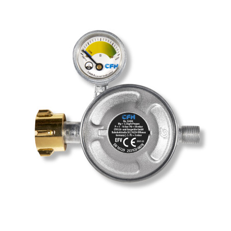 CFH DRF404 Gasdrukregelaar 50mBar met niveaumeter | Soldeerbout-shop.nl