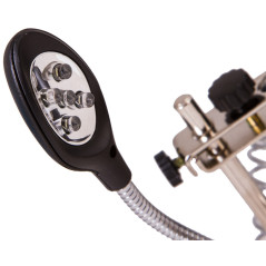 Levenhuk Zeno Desk D11 Derde hand met vergrootglas en soldeerboutstandaard | Soldeerbout-shop.nl