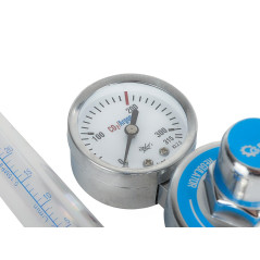GEKO G80075 CO2 en Argon gasdrukregelaar instelbaar met flowmeter | Soldeerbout-shop.nl