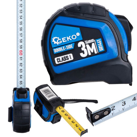 GEKO G01461 Dubbelzijdige rolmaat 3meter | Soldeerbout-shop.nl