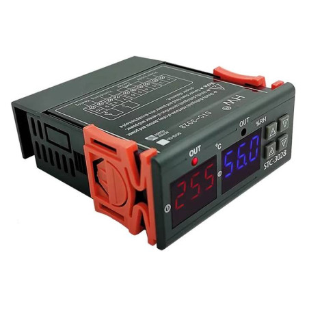 Eurokomp E6137 STC-3028 Digitale Inbouw Thermostaat en Hygrometer 230VAC