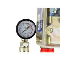 GEKO G80324 Pressostaat drukschakelaar met 2 manometers voor 400V compressor  | Soldeerbout-shop.nl