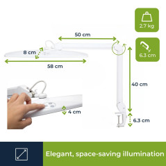 Velleman VTLLAMP17 LED-verlichting met zwenkarm | Soldeerbout-shop.nl