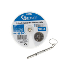 GEKO G02936 Brillen en horloge reparatie schroevenset 1000-delig | Soldeerbout-shop.nl