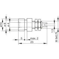 Hirschmann BIL20 Banaanbus inbouwdeel wit