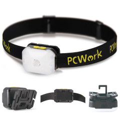PCWork PCW12B LED hoofdlamp met accu 200lumen | Soldeerbout-shop.nl