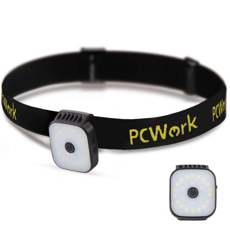 PCWork PCW12E LED hoofdlamp met accu 200lumen | Soldeerbout-shop.nl
