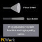 PCWork PCW12H LED zaklamp met accu en zoom 650lumen
