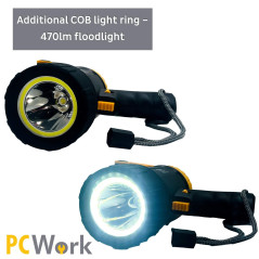 PCWork PCW12I LED Handschijnwerper met accu 1590lumen IPX7 | Soldeerbout-shop.nl