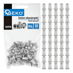 GEKO G02911D Blindklinkmoeren M4 aluminium (50 stuks) | Soldeerbout-shop.nl