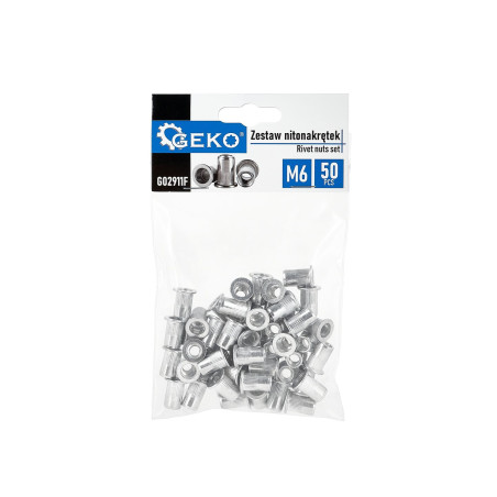 GEKO G02911F Blindklinkmoeren M6 aluminium (50 stuks)