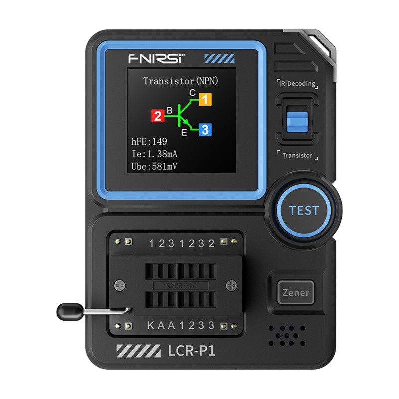 Fnirsi LCR-P1 Digitale LCR condensator- en transistortester Fnirsi LCR-P1 Digitale LCR condensator- en transistortester
